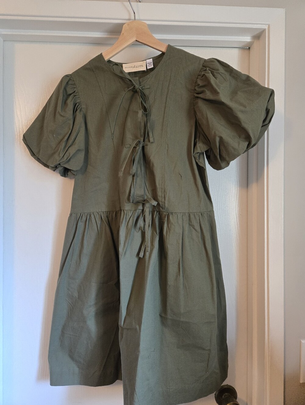 Olive, Cotton Baby Doll Styale Dress
